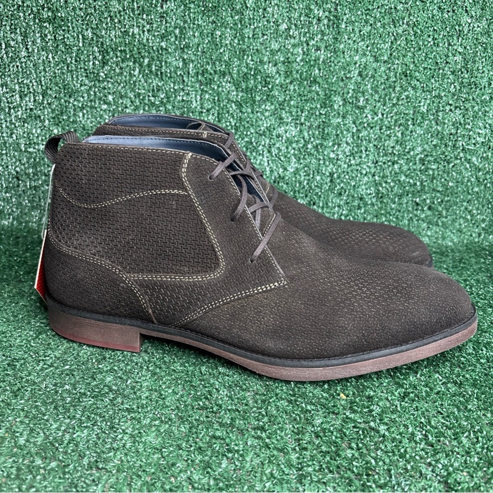 NEW Stacy Adams Men's Dark Brown Plain Toe‎ Chukka Boot Size 13 M